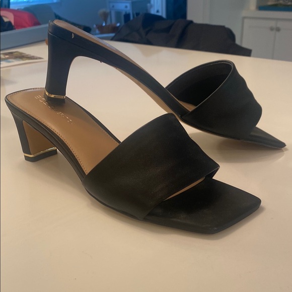 BCBG Generation black slide heels. Worn twice. Size 9. - Picture 2 of 6